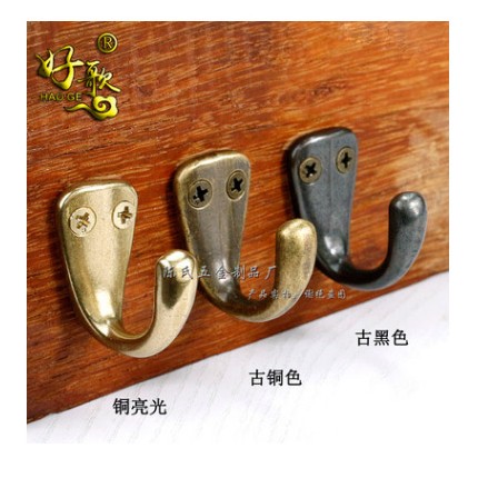 仿古衣鉤歐式排鉤墻壁壁掛衣架浴室衣帽鉤門后復(fù)古掛衣鉤衣服掛鉤