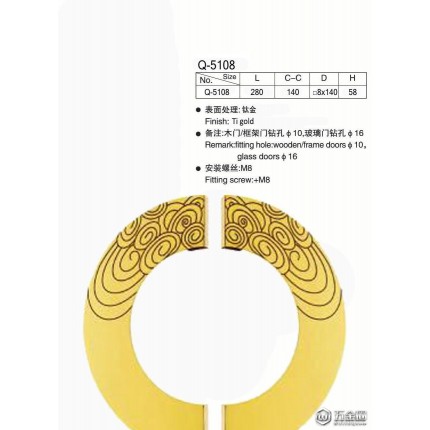 直銷 圓形豪華拉手 玻璃門拉手 圓形拉手大小可訂制Q-5108