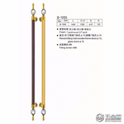 別墅仿古拉手 KTV大門拉手 不銹鋼玻璃門拉手 五金拉手Q-1055 廠家直銷 可定制