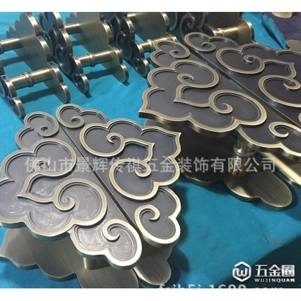 zhigon中式現(xiàn)代拉手 祥云有無(wú)框玻璃門(mén)把手 木門(mén)仿古大門(mén)拉手
