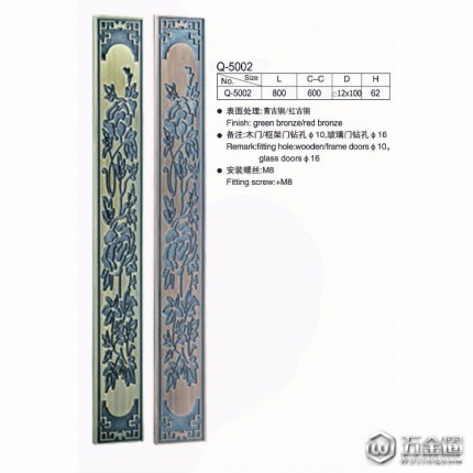 雕刻拉手 不銹鋼玻璃門拉手  五金拉手可定制 Q-5002廠家直銷