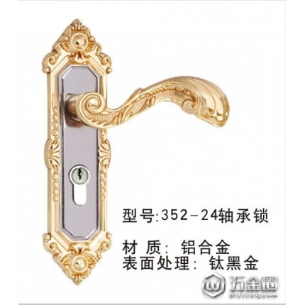 廠家直銷室內(nèi)門鎖 鈦黑金臥室門鎖執(zhí)手鎖 五金鎖具352-24批發(fā)