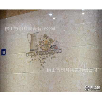 佛山廠銷特價300*600瓷磚 米黃深黃郁金香大理石紋廚房衛(wèi)浴墻地磚