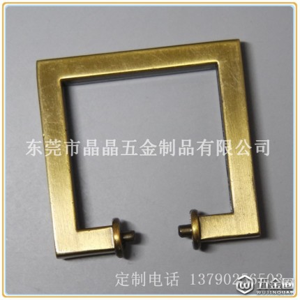 來(lái)圖訂制金屬把手 鋅合金拋光電鍍櫥柜拉手，黃銅U型五金拉手