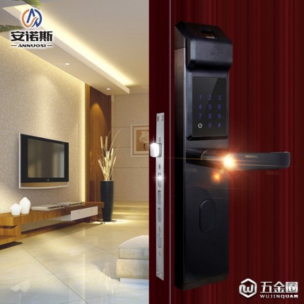 安諾斯指紋鎖密碼鎖智能刷卡鎖 家用防盜門鎖 室內(nèi)臥室電子鎖門鎖