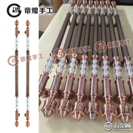 仿古玻璃門水晶大拉手 豪華別墅酒店推拉大門拉手長把手歐式 玻璃門拉手