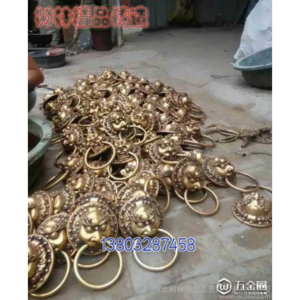 中式仿古五金銅門(mén)環(huán)鋪首純銅大拉手獅子頭大拉手廠