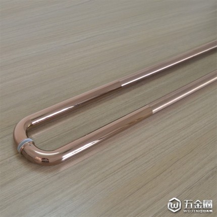 【多格】廠家定制304不銹鋼拉手圓管玫瑰金拉手玻璃門(mén)大拉手酒店大門(mén)拉手