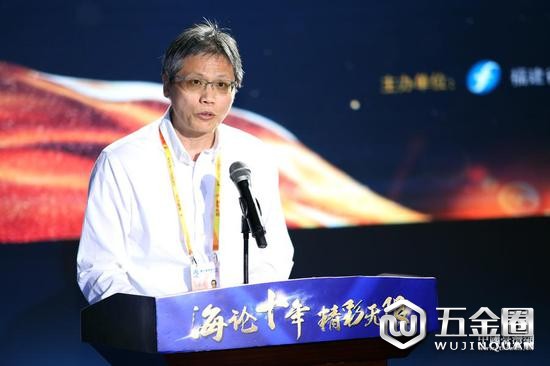 臺(tái)灣聯(lián)合報(bào)股份有限公司總經(jīng)理方桃忠致辭。（中國臺(tái)灣網(wǎng) 袁楚 攝）