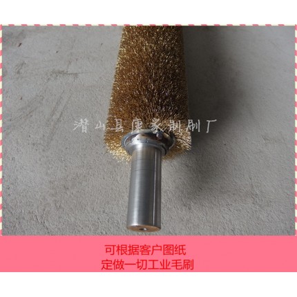 定做機(jī)械用纏繞不銹鋼鍍銅鋼絲刷輥 鋼材表面除銹打磨清洗除毛刺