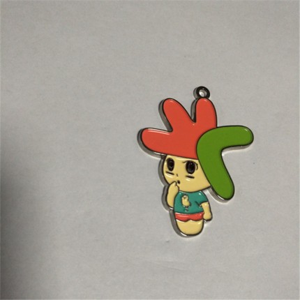新款鑰匙扣定制 迷你可愛烤漆鑰匙扣 印刷二維碼logo鑰匙扣