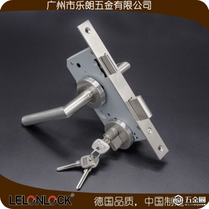樂朗RTH-03+RML-13+RCR-01室內(nèi)門鎖執(zhí)手鎖機械門鎖具不銹鋼304彎管門把手分體鎖