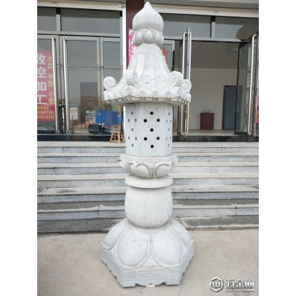 走廊方形圓燈魚(yú)缸風(fēng)格花盆室外亭子石雕石燈陶土燈水景古燈六角石
