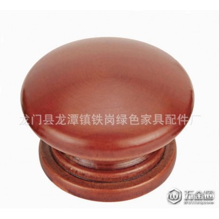 供應(yīng)綠色木制配件木拉手 實(shí)木抽屜拉手圓大號 櫥柜